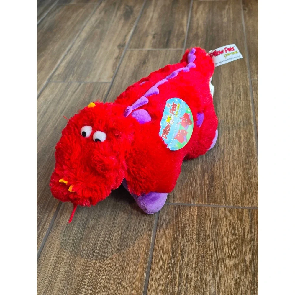 Pillow Pets Pee-Wees Red Fiery Dragon 11 inch Plush Stuffed Animal Toy NWT